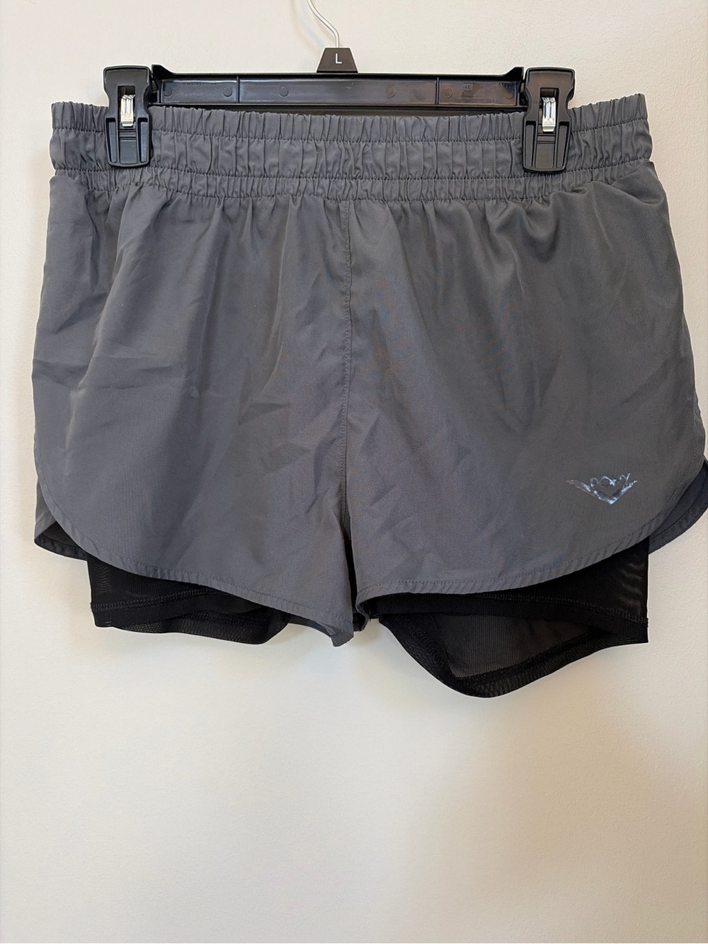 Pony Women's Gray Athletic Double-Layer Running Shorts